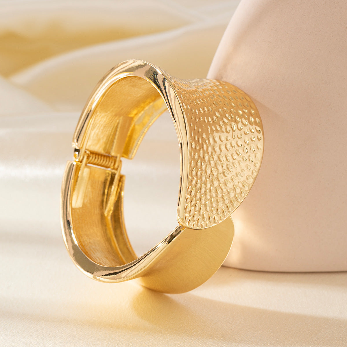 Personalized Hammered Irregular Gold Bracelet For Women - Norellé