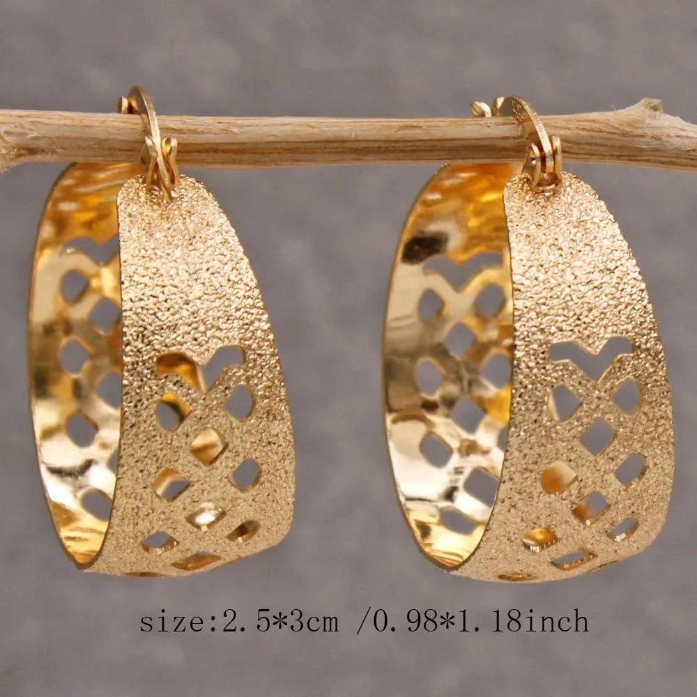 Copper Material Graceful Personality Simple Earrings - Norellé