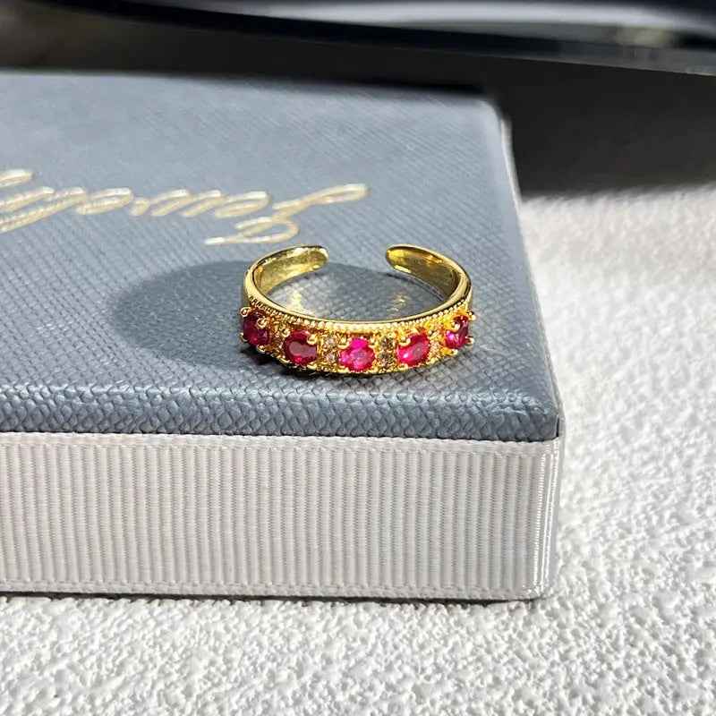 French Rose Zircon Light Luxury High-grade Ring - Norellé