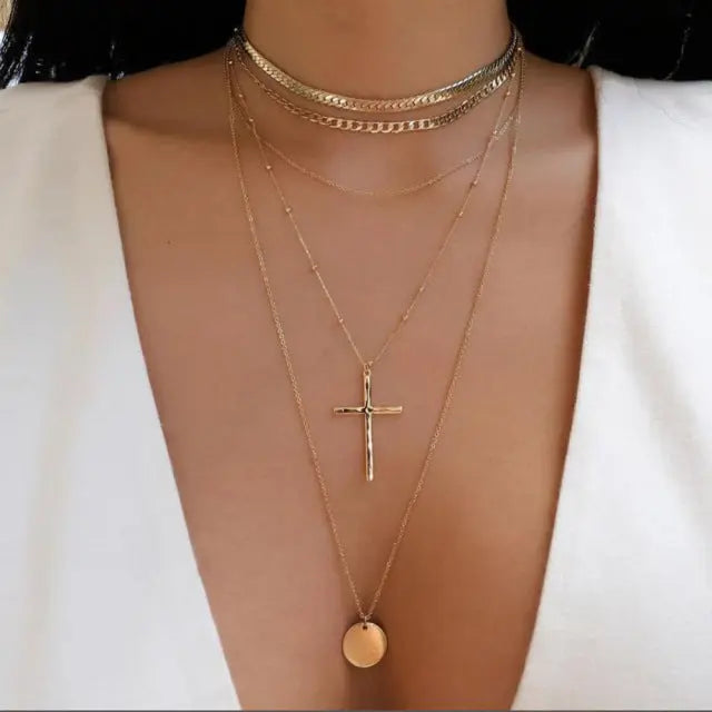 Multilayer Trend Elegant Jewelry Long Snake Chain Crystal - Norellé