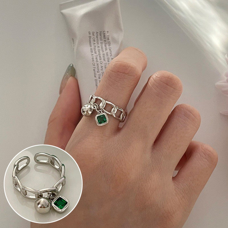 Shiny Geometric Ring Female Fashion Temperament Multi-layer Line Open Ring I - Norellé