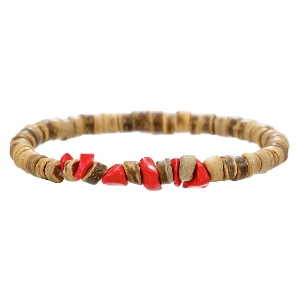 Simple Turquoise Wooden Bead Bracelet - Norellé