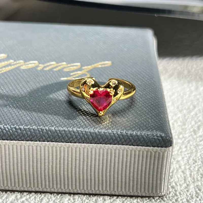 French Rose Zircon Light Luxury High-grade Ring - Norellé