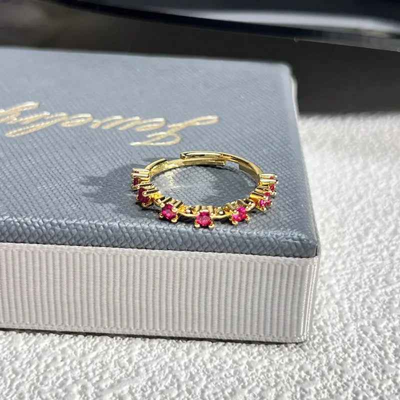 French Rose Zircon Light Luxury High-grade Ring - Norellé