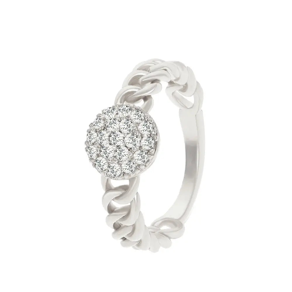Diamond Oil-spot Glaze Flowers Ring - Norellé