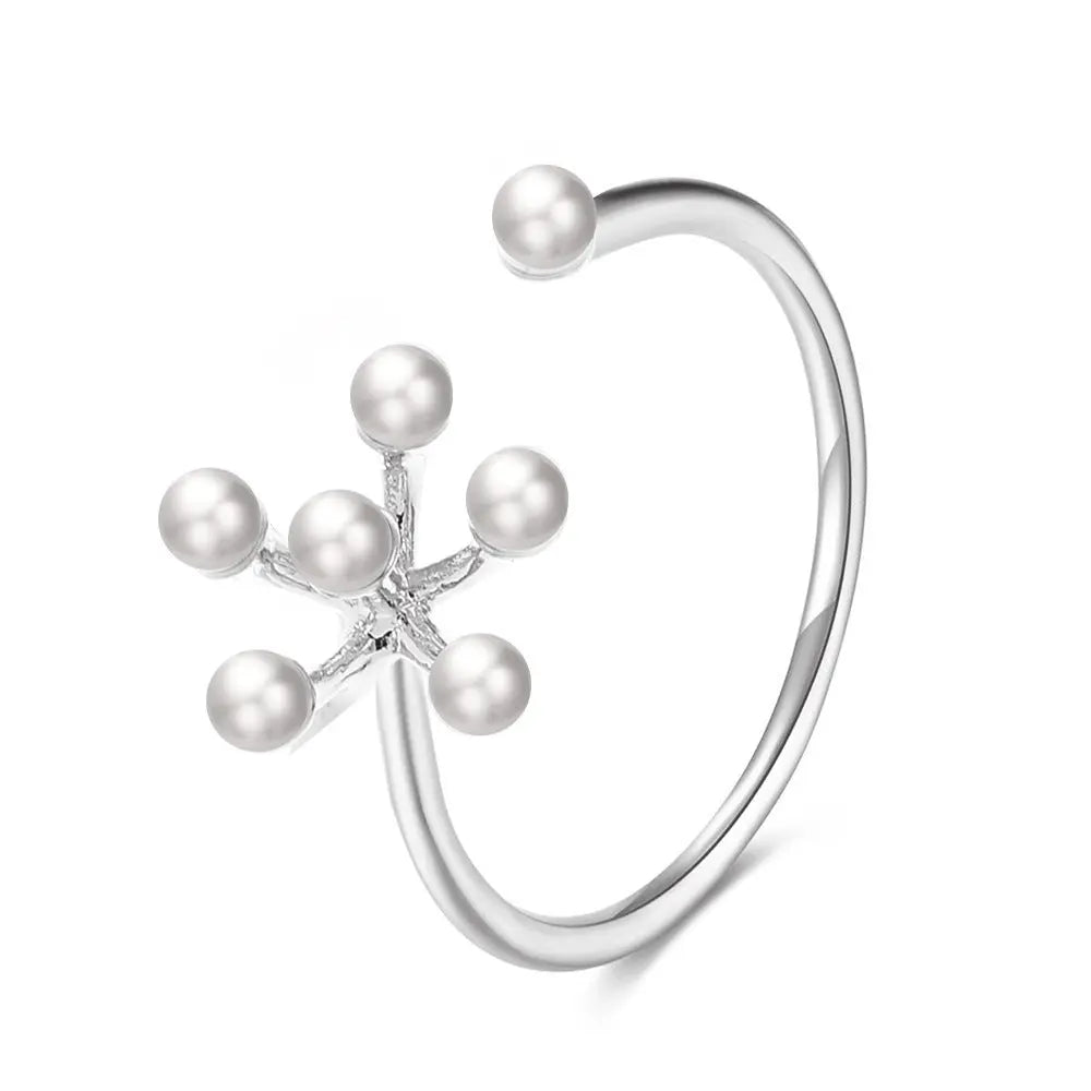 Diamond Oil-spot Glaze Flowers Ring - Norellé