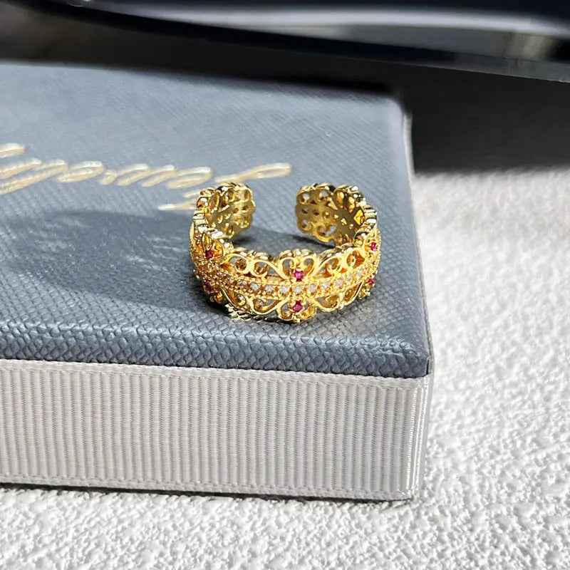French Rose Zircon Light Luxury High-grade Ring - Norellé