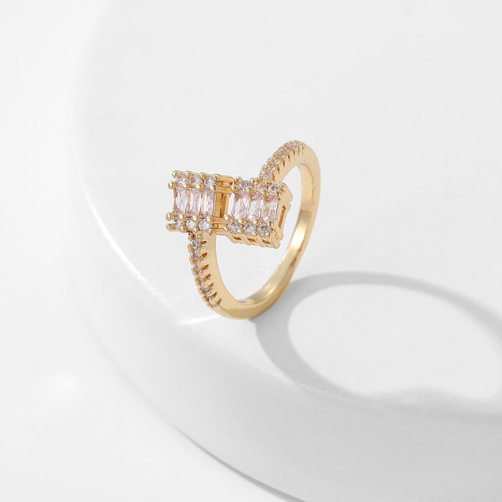 Women's Square Full Rhinestone Zircon Ring - Norellé
