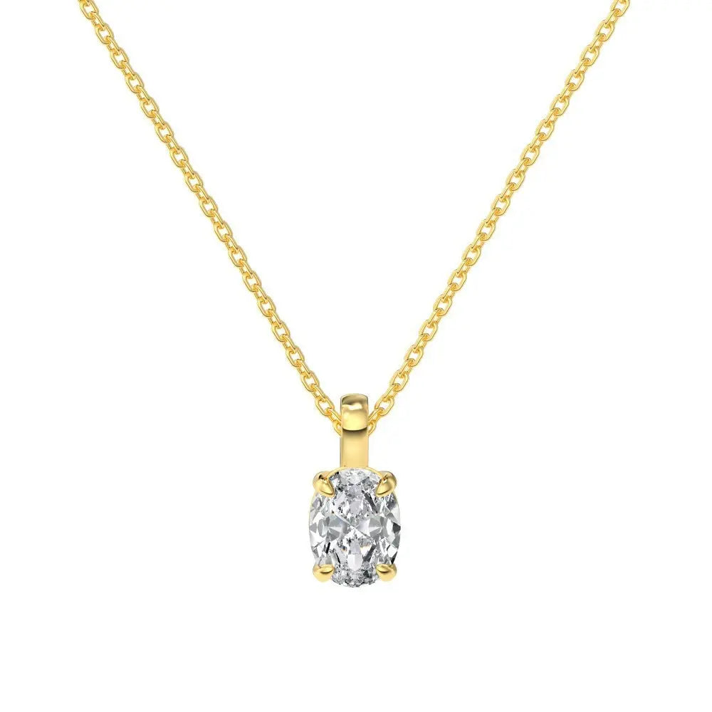 S925 Sterling Silver Necklace Women's Advanced Oval Water Foam 8A Heart-shaped Zircon Flower Horse Eye Clavicle Chain - Norellé