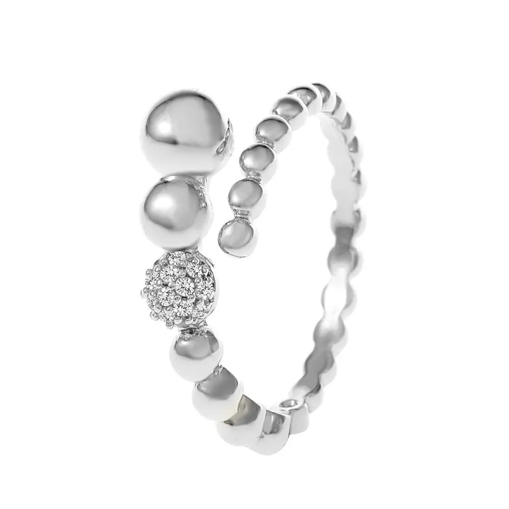 Diamond Oil-spot Glaze Flowers Ring - Norellé
