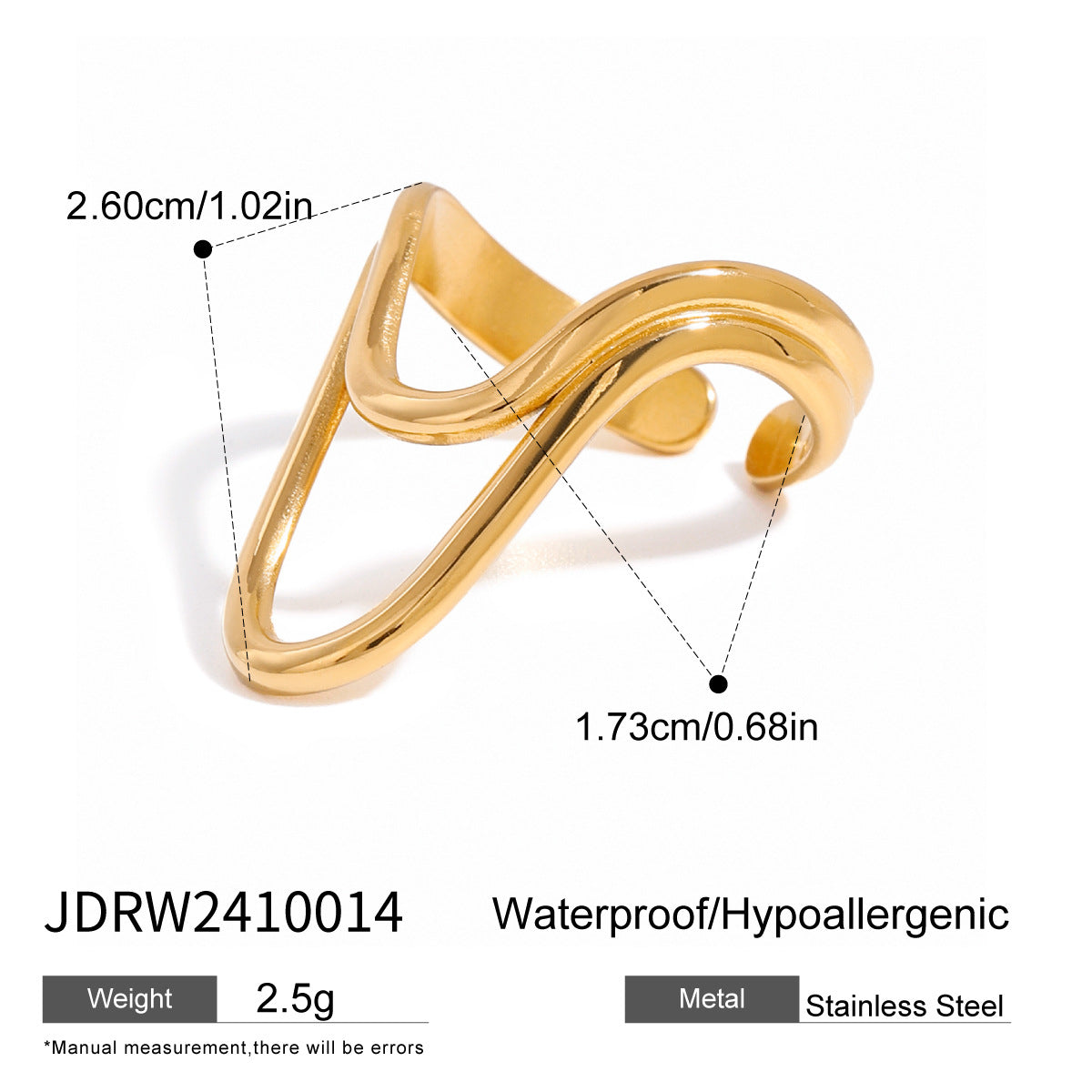 Irregular Line Simple Hollow Ring Personality All-match - Norellé