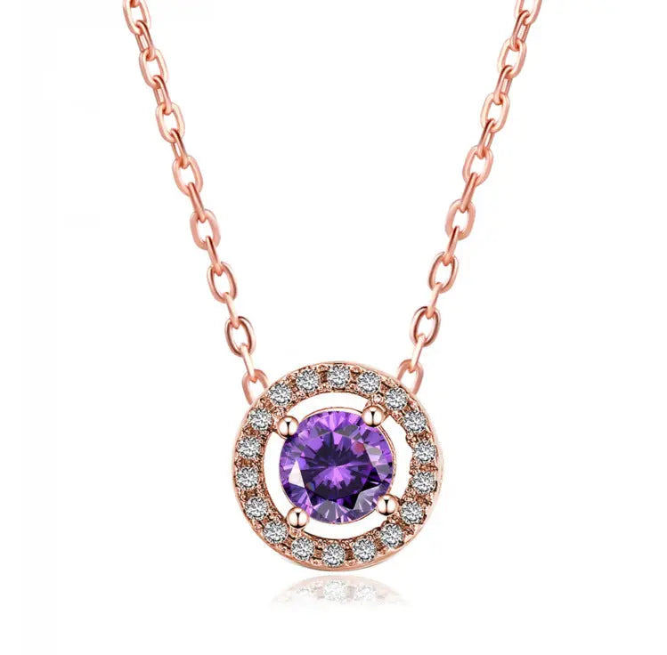 Women's Stylish Round Zircon Pendant Clavicle Chain - Norellé