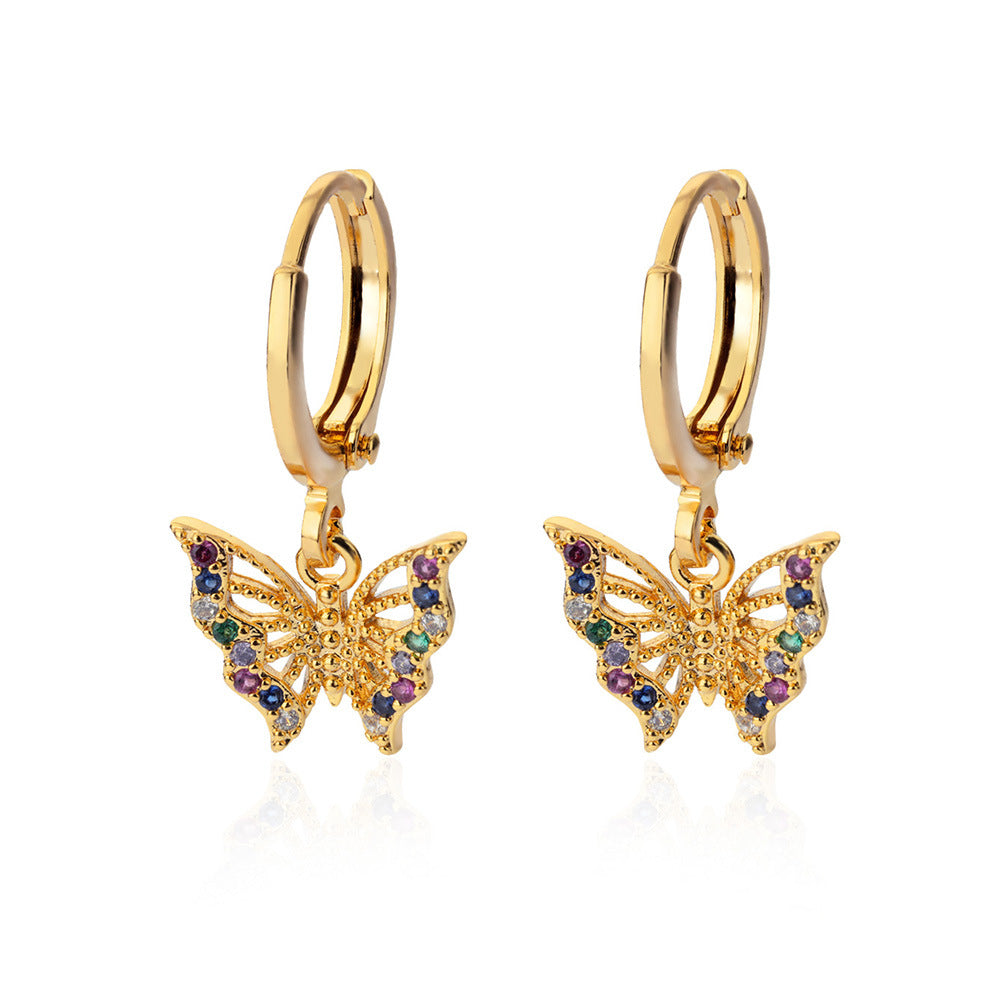 Diamond Butterfly Titanium Steel Ear Clip Women's Light Luxury Accessories - Norellé