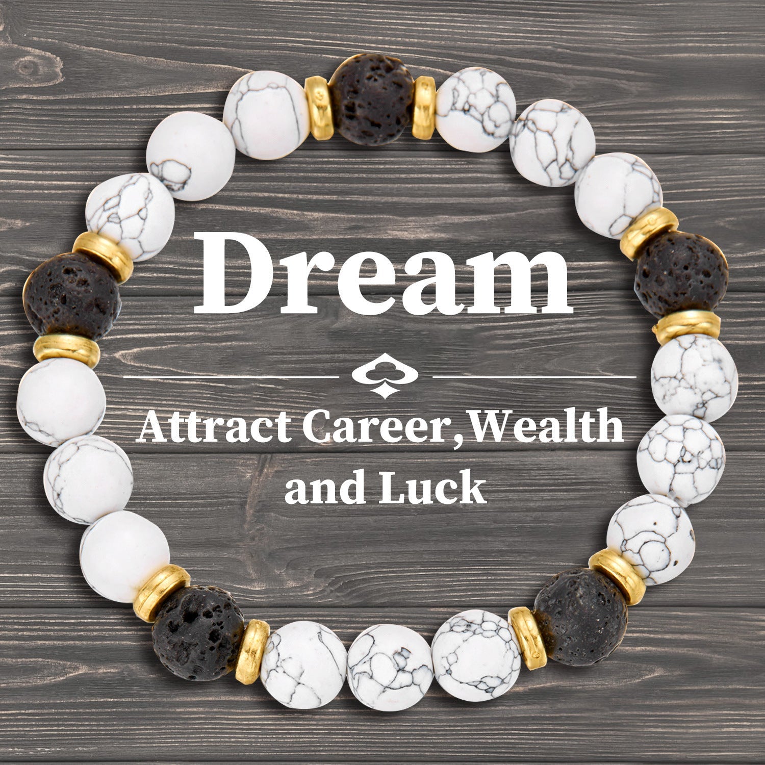Fashion Personality Meaning Love Natural Stone Bracelet - Norellé