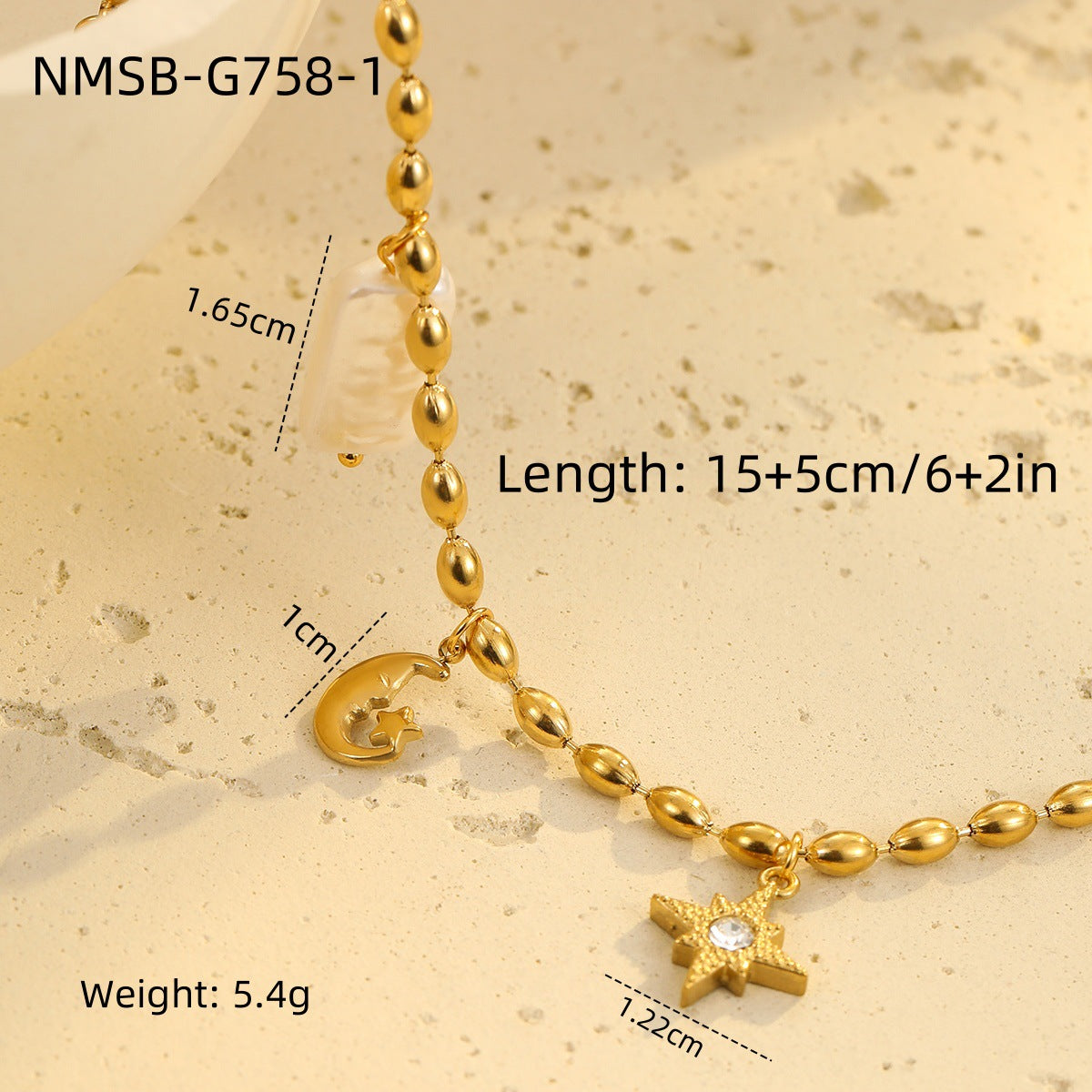 Niche Design Beaded Ocean Style Bracelet Stainless Steel - Norellé