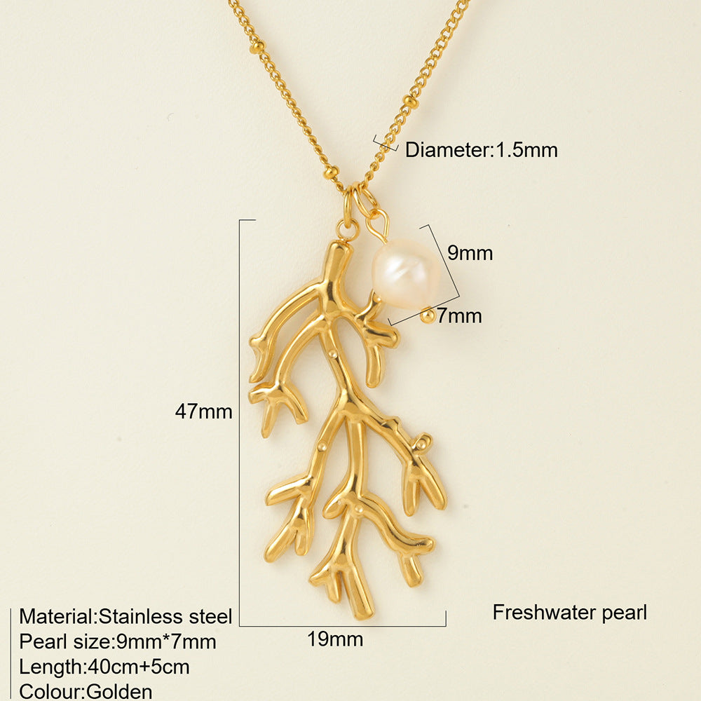 Titanium Steel Conch Turtle Shell Retro Easy Matching Necklace - Norellé