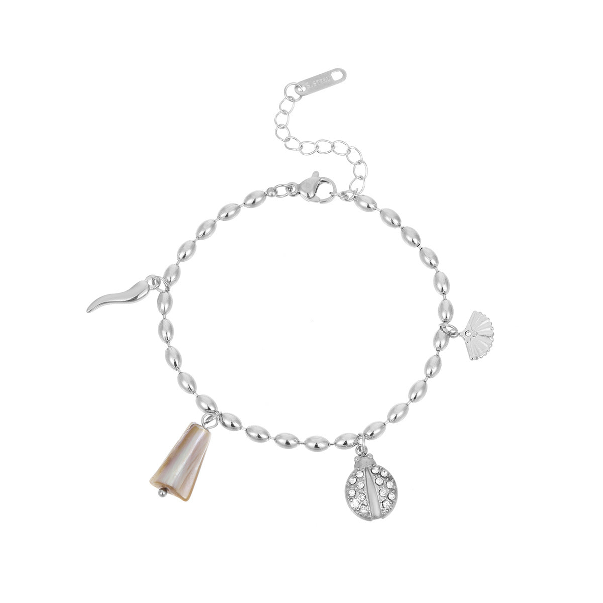 Niche Design Beaded Ocean Style Bracelet Stainless Steel - Norellé