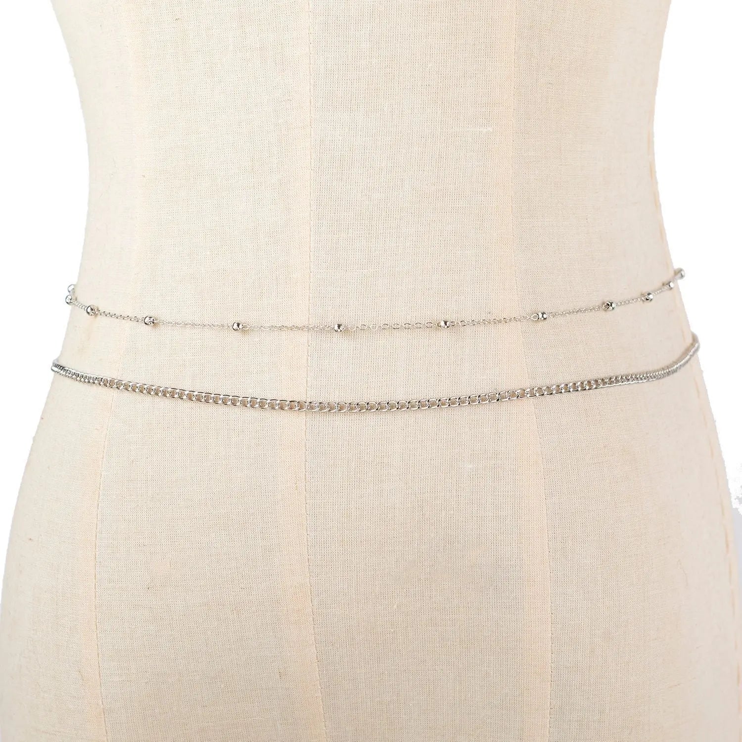 Women's Fashion Round Beads Chain Double-layer Waist Chain - Norellé