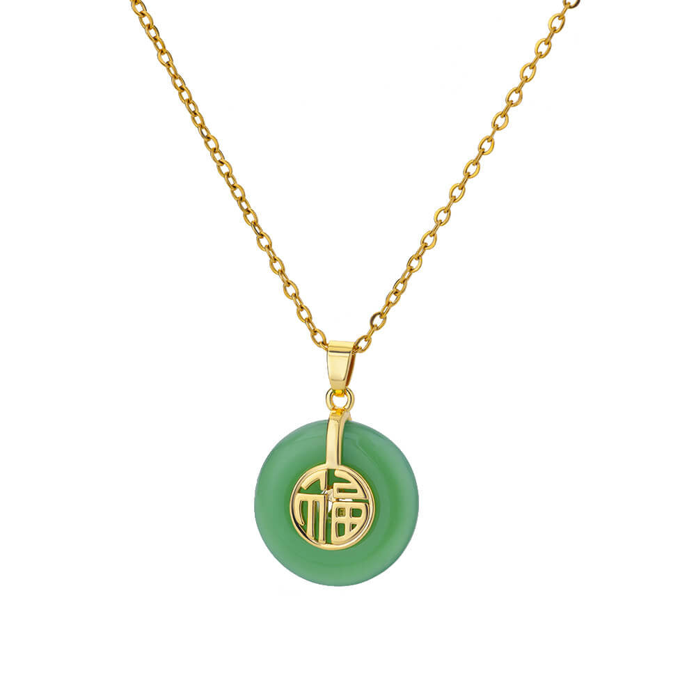 High-grade Oval Cat's Eye Pendant Titanium Steel Necklace - Norellé