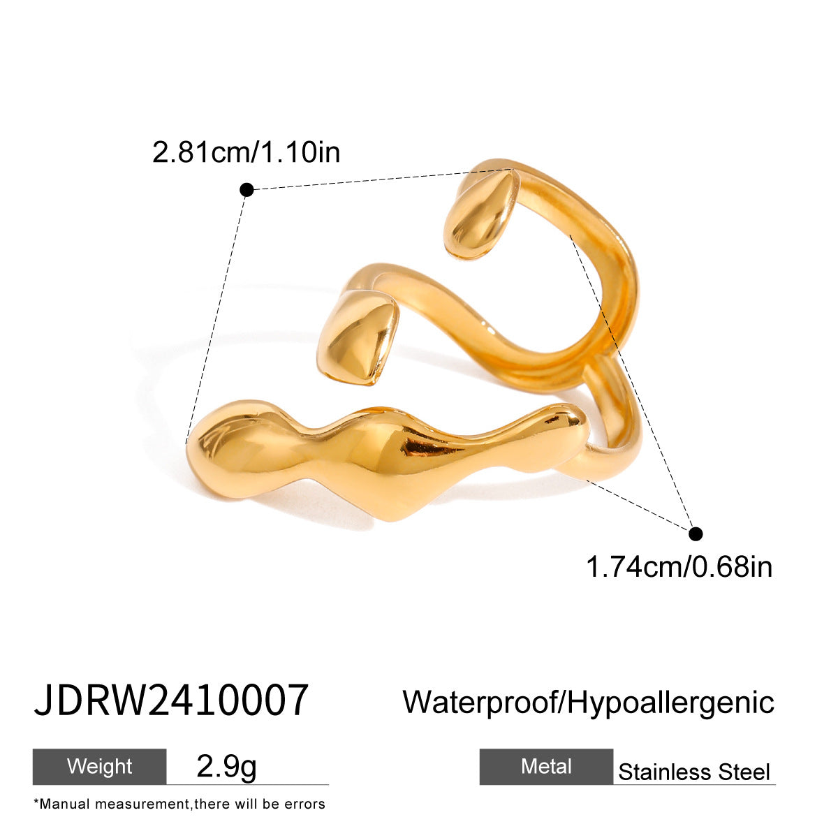 Irregular Line Simple Hollow Ring Personality All-match - Norellé