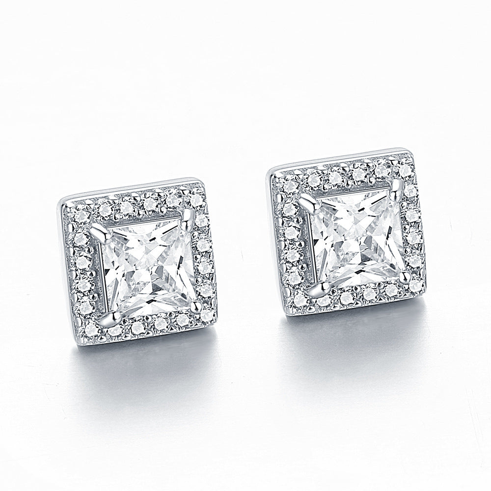 Inlaid Colored Gems Earrings S925 Sterling Silver Earrings - Norellé