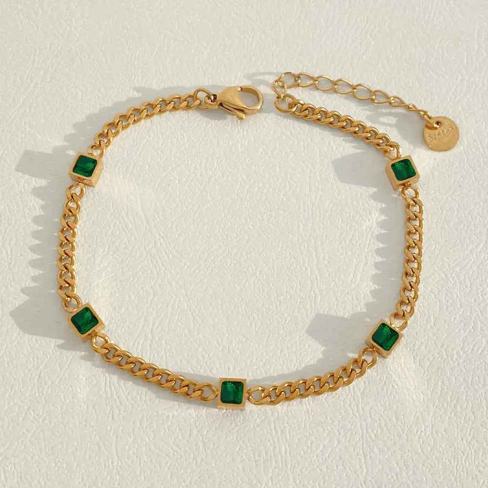 Fashion Stainless Steel Electroplated Small Golden Beads Multi-layer Twin Bracelet - Norellé