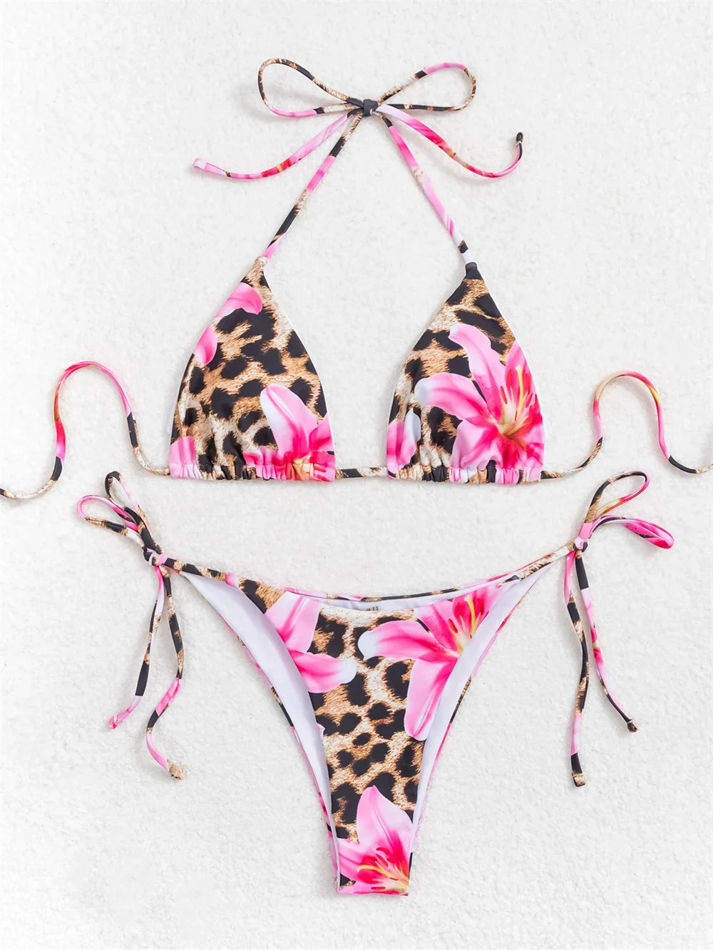 Flower Print Bikini Set Women's High Waist Long Skirt 3 Piece Swimsuit - Norellé