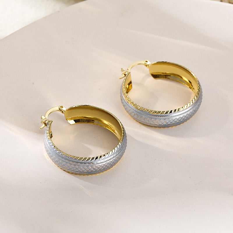Copper Material Graceful Personality Simple Earrings - Norellé