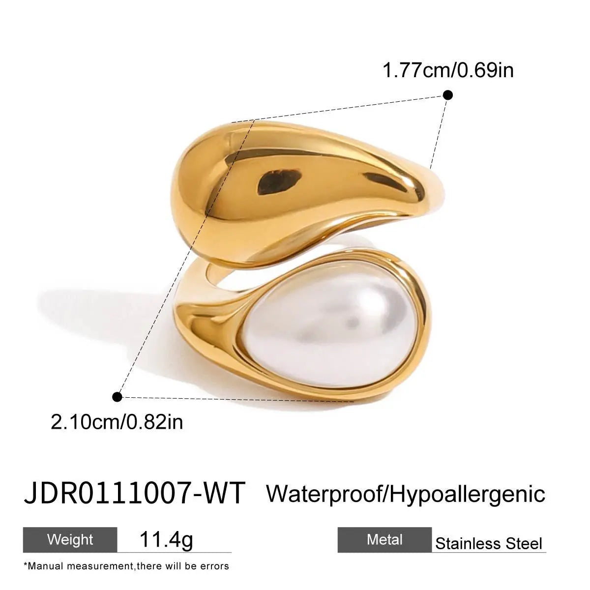 Pearl Ring Titanium Steel No Fading - Norellé