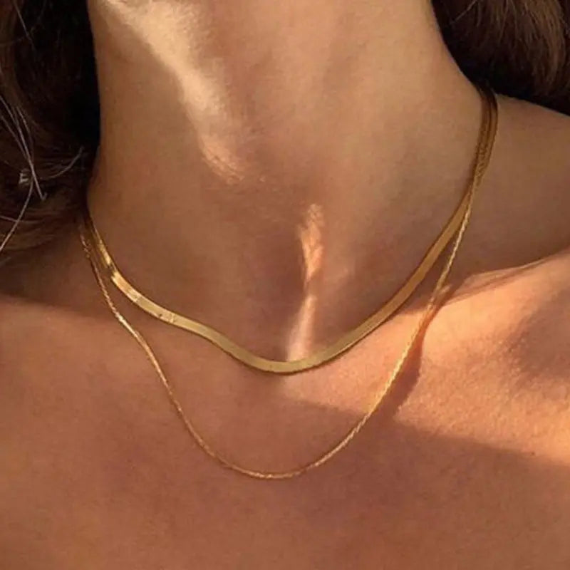 Multilayer Trend Elegant Jewelry Long Snake Chain Crystal - Norellé