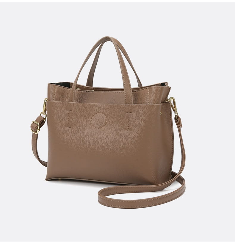 Tote Bag Large Capacity Multi-compartment Soft Surface Messenger