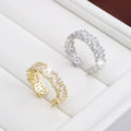 Simple Women's Geometric Zircon Ring - Norellé