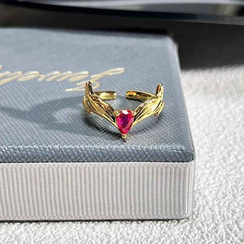 French Rose Zircon Light Luxury High-grade Ring - Norellé