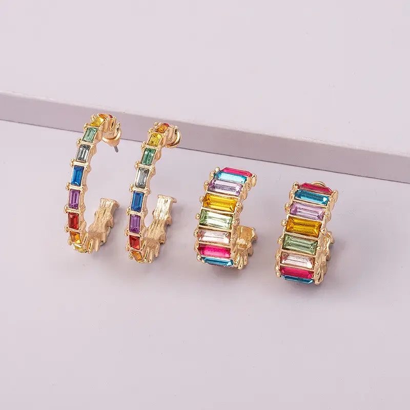 Rainbow Ring Ear Studs