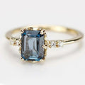 Micro-inlaid Crystal Zircon Ring Sweet French Style - Norellé