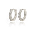 Integrated Rhinestone Zircon Niche Gang Drill Simple Earrings - Norellé