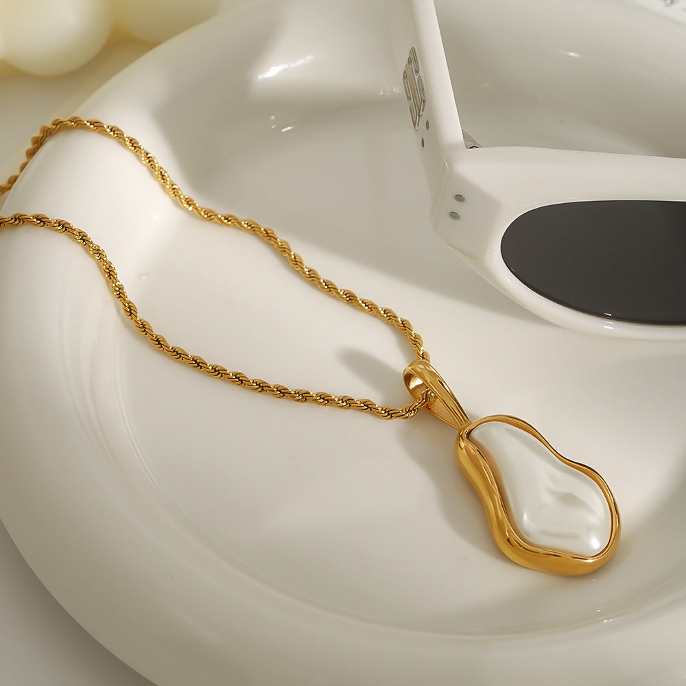 Stainless Steel Pearl Necklace Female Niche - Norellé