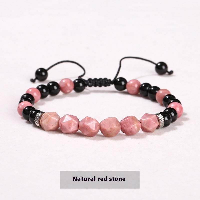 Natural Crystal Diamond Rhombus Bead Woven Bracelet - Norellé
