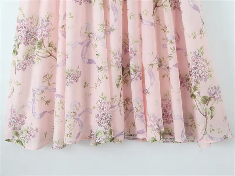 Lightweight Slim Fit Chiffon Split Mid-length Dress