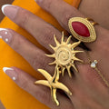 Oceanic Gold Starfish Ring - Norellé