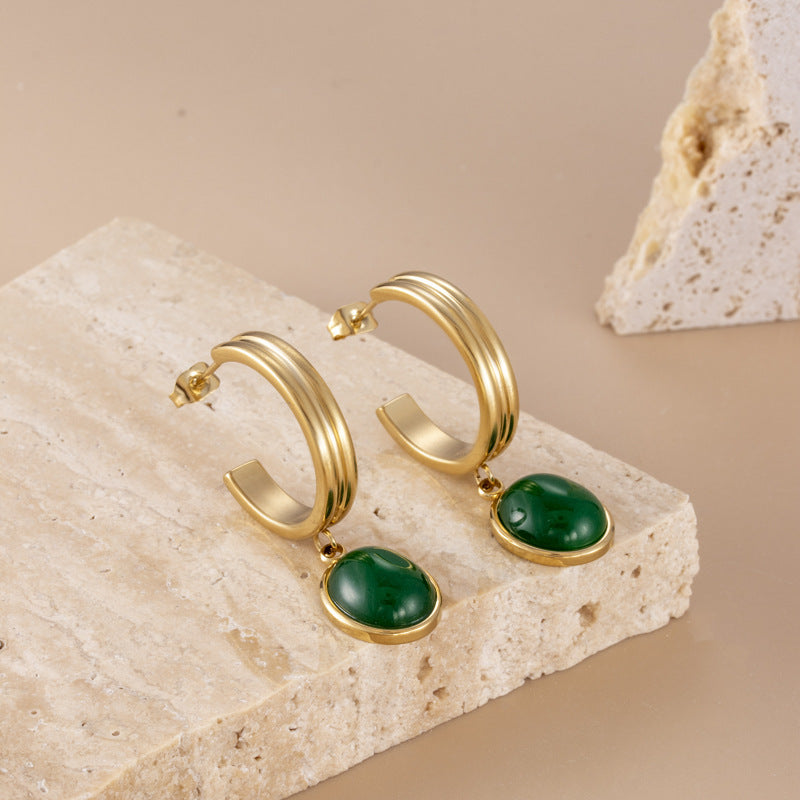 French Minority Design Titanium Steel Earrings - Norellé