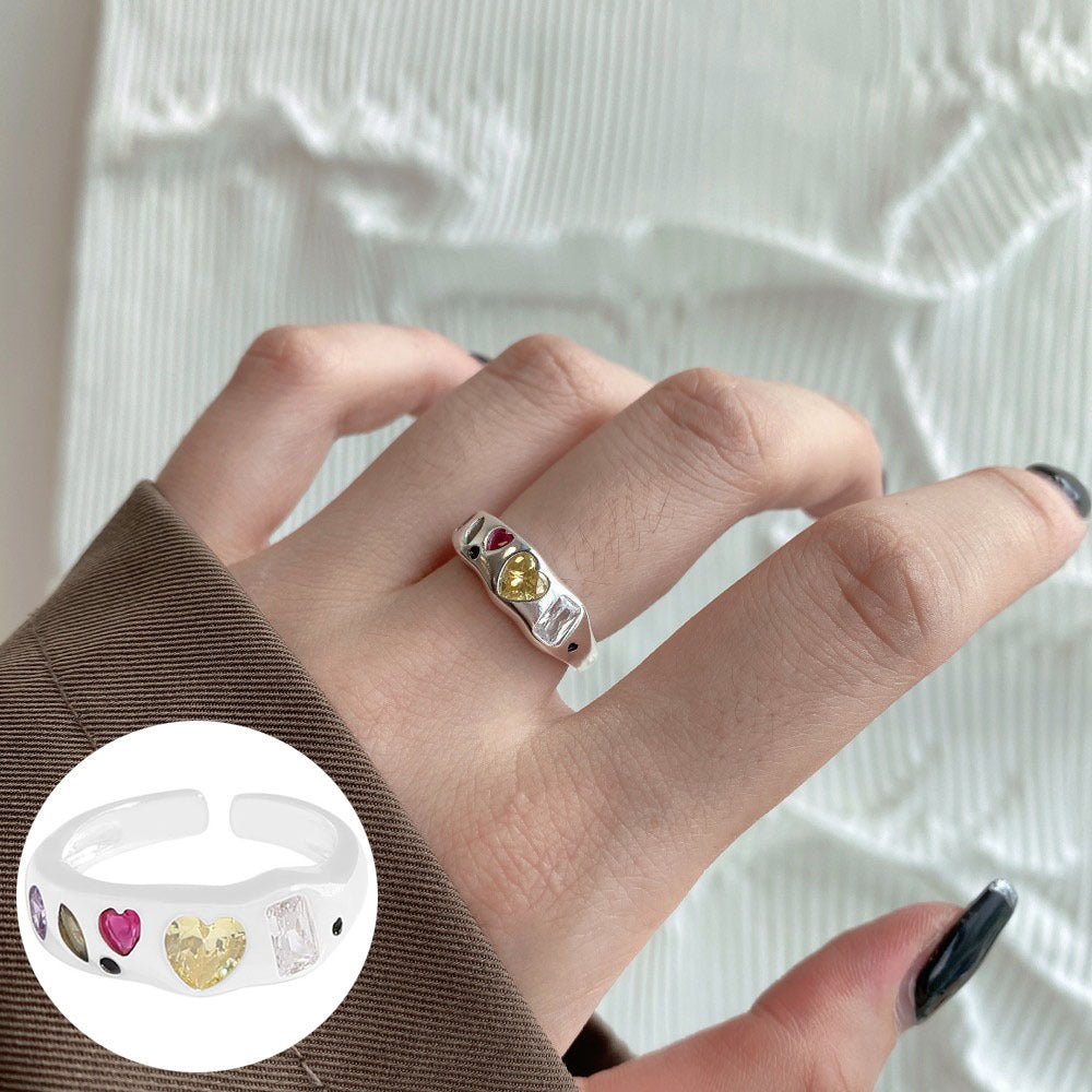 Shiny Geometric Ring Female Fashion Temperament Multi-layer Line Open Ring I - Norellé