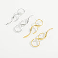 Line Simple Metal Earrings Asymmetric Fashion Earrings - Norellé