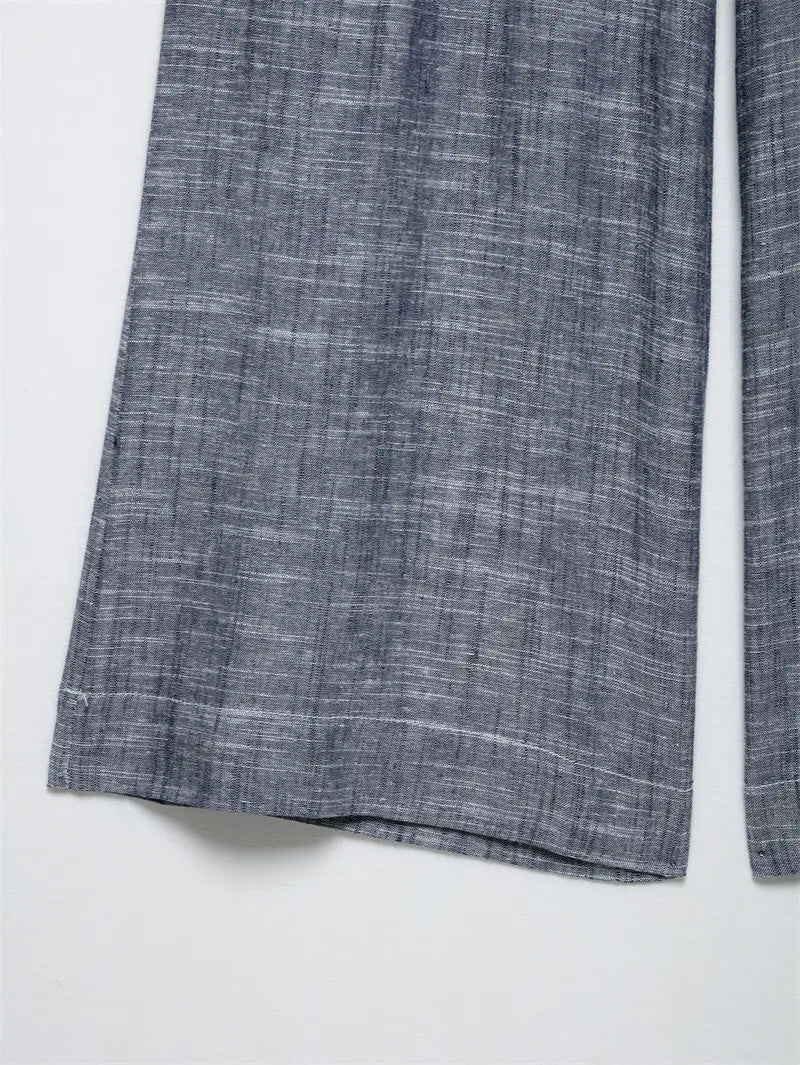 Pocket Decoration Short Shirt Trousers