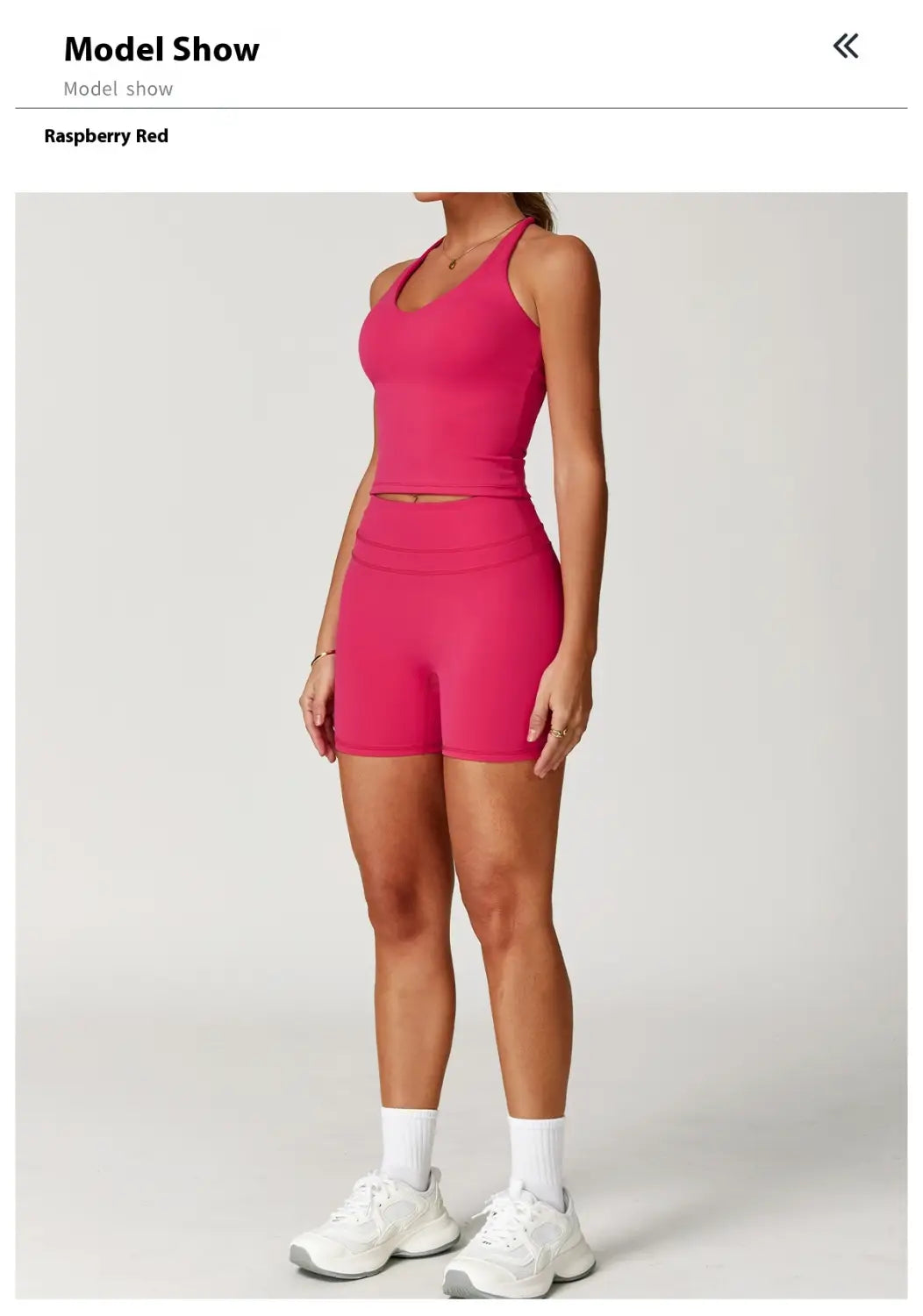 Brushed Tight Back Yoga Suit Stretch High Waist Workout Clothes