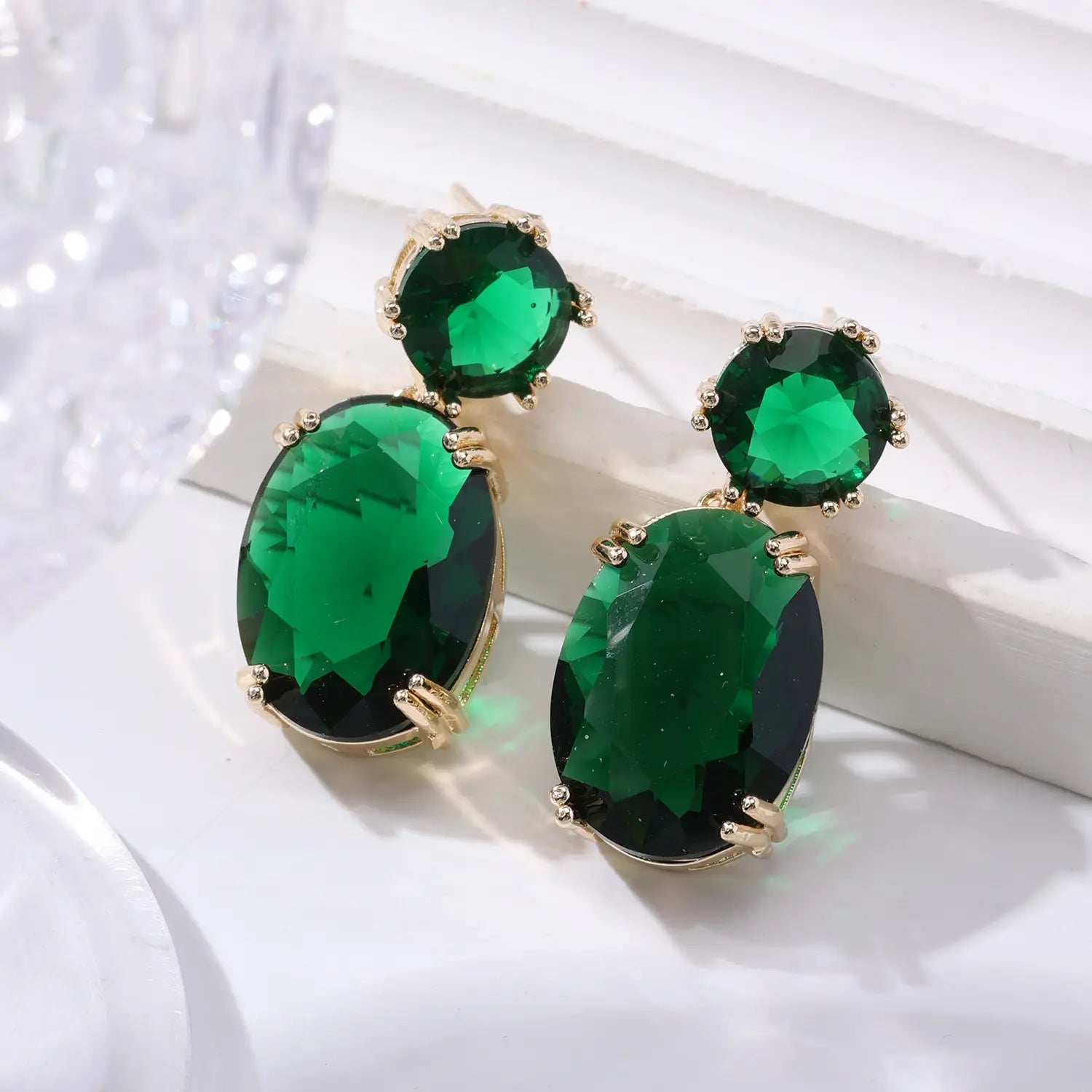 Creative Personality Drop-shaped Alloy Oval Earrings