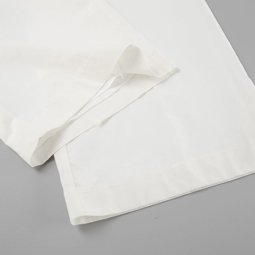 Cotton And Linen V-neck Backless Lace-up Top High Waist Casual Trousers Suit