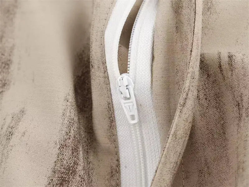 V-neck Buttons Decorative Lace-up Sleeveless Waistcoat Vest Wide-leg Casual Pants Suit