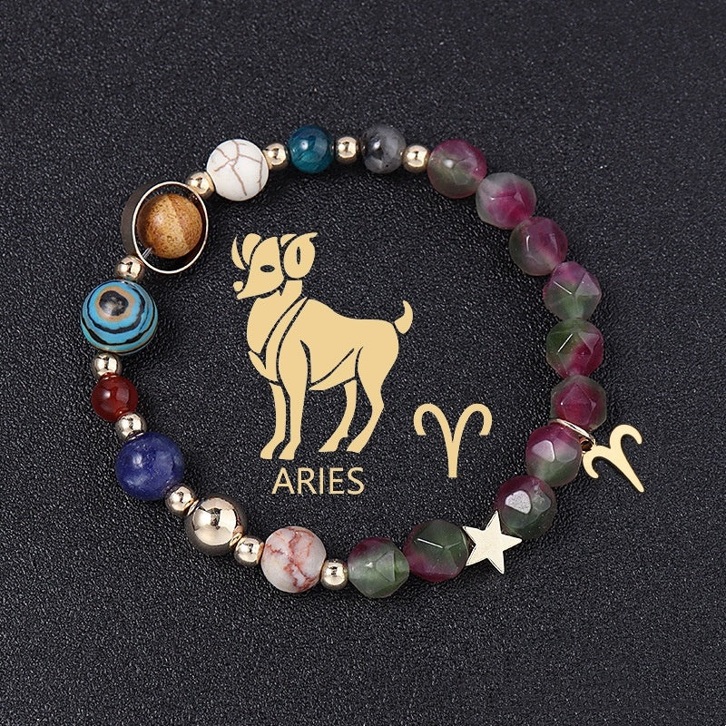 Natural Stone Hemp Stone Cut Surface Eight Planets Personalized Fashionable All-match - Norellé