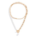 Retro Style Personality Pearl OT Buckle Necklace - Norellé